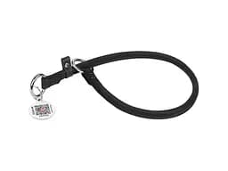 Ошейник для животных WAUDOG Soft с QR паспортом, круглый, Ш 8 мм Д 40 см черный (75151)