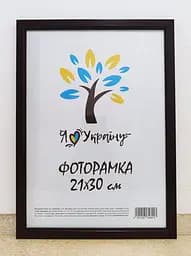 Фоторамка 21Х30, (А4), вишневая без золотой вставки, 1511-х054-2 б/з, СТЕКЛО + КАРТОН