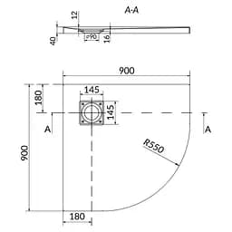 Душовий піддон Cersanit Tako 90x90 S601-120 - мініатюра 2