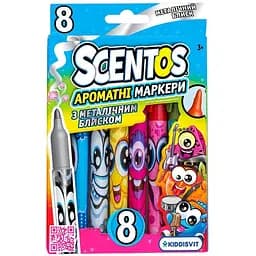 Набор ароматных маркеров Scentos Металлический блеск для рисования 8 цветов (40695)