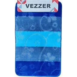 Набір килимків для ванної Vezzer Avangartline 50x80 та 50x40 см темно-синій (VZAS05240) - мініатюра 4