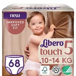 Набір підгузків-трусиків Libero Touch Pants 5 (10-14 кг), 68 шт. (2 уп. по 34 шт.)