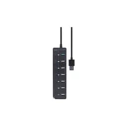 Концентратор Gembird 7 ports (1xUSB3.1+6xUSB2.0) switch black (UHB-U3P1U2P6P-01) - мініатюра 5