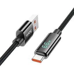 Кабель Hoco U125 Benefit 5A charging data cable with display Type-C Чорний