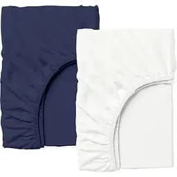 Набір простирадл на резинці Cosas WHITE/DARKBLUE 140х200х20 см (Set_White_DarkBlue_140x200_2)
