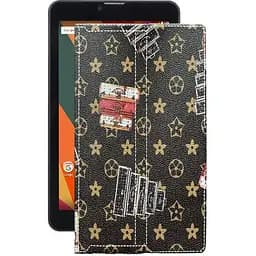 Чохол StatusCASE з екошкіри для планшету Bravis NB754 Луі-Вітон-коричневий