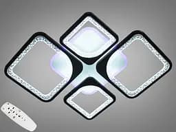 Світлодіодна люстра до 18 кв. колір чорний Diasha MX2559/2+2BK LED 3color dimmer