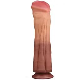 Фаллоимитатор LoveToy Dual Layered Silicone Cock 12" 30 см коричневый