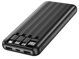 Зовнішній акумулятор Borofone bj20 10000mah УМБ на 3 вбудовані кабелі чорний - мініатюра 3