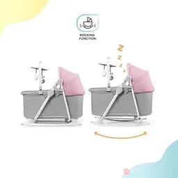 Шезлонг-гойдалка 5 в 1 Kinderkraft Nola Peony Rose рожевий (00-00304830) - мініатюра 10