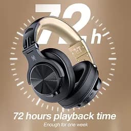 Гарнітура OneOdio Fusion A70, Bluetooth+3,5мм/6,35мм, Black Gold - мініатюра 2