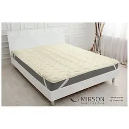 Наматрасник MirSon Eco Light №1717 Wool Air-line на резинке по углам Pink 120x200 см (2200002889278)