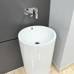 Умивальник VBI Matera white підлоговий VBI-019001, Білий - мініатюра 3