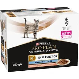 Набір вологого корму для котів Purina Pro Plan Veterinary Diets NF Renal Function Advanced Care з лососем 850 г (10 шт. x 85 г) (12278452) - мініатюра 3