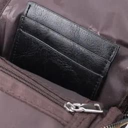 Практична жіноча слінг сумка через плече з екошкіри Vintage 22754 чорна - мініатюра 7