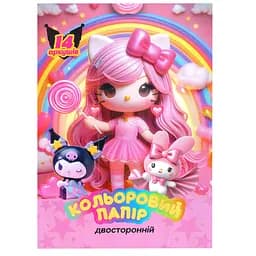 Цветная бумага двусторонняя "Куроми" Leader 854045-1, 14 страниц 7 цветов