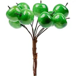 Яблука декоративні Yes! Fun глянцеві 20 мм 9 шт./пучок зелені (974129)