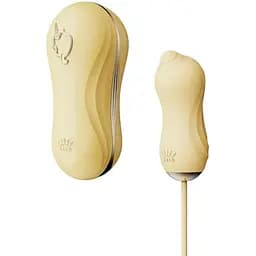 Набір 2 в 1 Zalo Unicorn Yellow віброяйце + вакуумний стимулятор