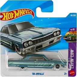 Базова машинка Hot Wheels Latin Low '64 Impala темно-бірюзова (5785) JJJ56-N521