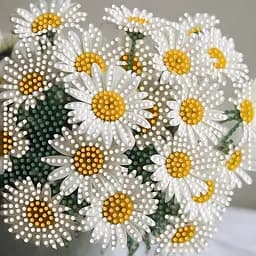 Алмазна мозаїка Літні ромашки Strateg ZAV1818-6, 18х18 см