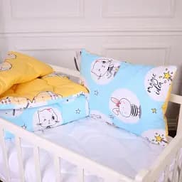 Набір дитячий MirSon зима Kids Time 20-0044 Cats and bunnies 110x140 см бавовна: ковдра з подушкою (2200009671289)