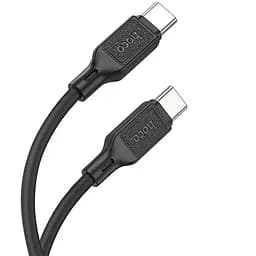 Дата кабель Hoco X90 Cool silicone Type-C to Type-C 60W (1m) Black - мініатюра 2