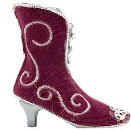 Новогодняя елочная игрушка фигурка Башмачок Jin Yu Long Craft Factory 8.5 см красный пластик (430185)