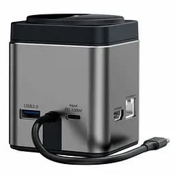 БЗП + HUB WIWU Wi-W025 Cube 9in1 USB-C Gray - мініатюра 2
