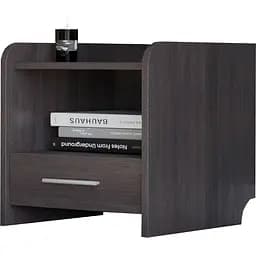 Тумба приліжкова Еверест Т-1 з ящиком та полицею Венге темний (DTM-2358)