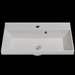 Раковина глянцева врізна Amidicon Rubicon 60 600x350 з литого каменю RUBICON_60_HL, Білий