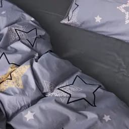 Простирадло MirSon Сатин 22-1373 Gray Starry Sky 110х160 см (2200010474893) - мініатюра 5