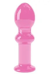Анальная пробка Love Toy Glass Romance 4.5" 11.5 см (розовый)
