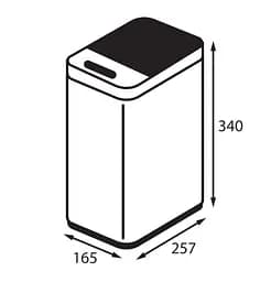 Відро для сміття сенсорне прямокутне Koer TC-020408-08 8 л білий (KR5589)  - мініатюра 3