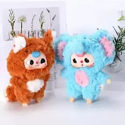 М'яка іграшка сюрприз у стилі Лабубу Baby Three Kawaii пухнастий брелок звірята 3й сезон - мініатюра 5