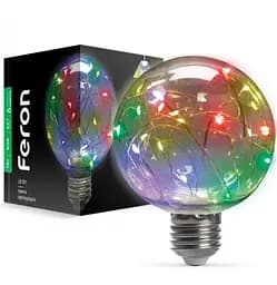 Лампа світлодіодна Feron LB-381 1Вт E27 RGB (41676)
