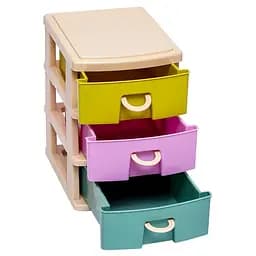 Органайзер настільний 3 відділення Bambi Q19 252-45, 14,5х13х10 см (116776)