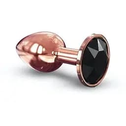 Металева анальна пробка Dorcel - Diamond Plug Rose Gold із прикрасою у вигляді кристалу S