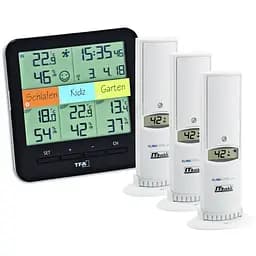 Термогігрометр з трьома радіодатчиками TFA Klima@Home 30306001.IT