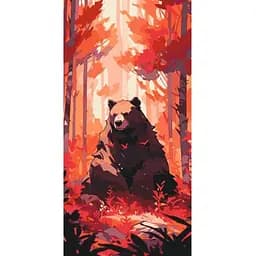 Картина за номерами ArtCraft Ведмідь у лісі 40 х 80 см (11550-AC)