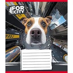 Зошит учнівський "Собака в місті" Leader 024-560077L-2 в лінію, 24 аркуші