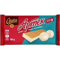 Вафли Світоч Артек вкус пломбира 188 г