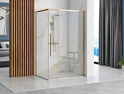 Душова кабіна Rea Solar 90x90 gold REA-K4900, Золотий, Універсальна, прозорий - мініатюра 2