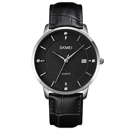 Skmei 1801LSIBK Silver-Black Leather