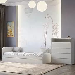 Спальня дитяча Еверест Комплект МІКС 1 з пеленальним комодом (телескопи) німфея альба (EVR-2579)