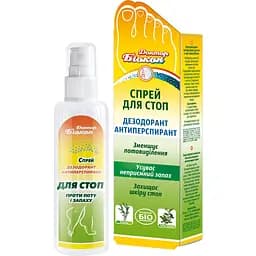 Дезодорант-антиперспірант для стоп Біокон Лікар Біокон проти поту та запаху 100 мл