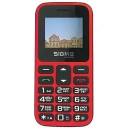 Мобильный телефон Sigma mobile Comfort 50 HIT2020, Red, "бабушкофон", 2 Mini-SIM + Micro-SIM, дисплей 1.77" цветной (128x160)