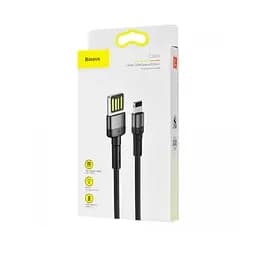 Кабель Baseus Cafule Cable ( special edition ) USB to Lightning 2.4A 1m Grey + Black - мініатюра 2