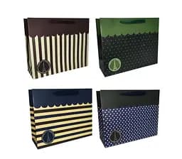 Подарочный пакет картонный, 200 г/м², Абстракция, 15x14x7 см, 6 шт. в упаковке (в ассортименте)