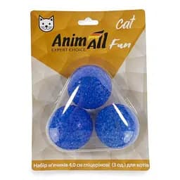 Набор глицериновых мячиков AnimAll Fun Cat для кошек 3 шт.