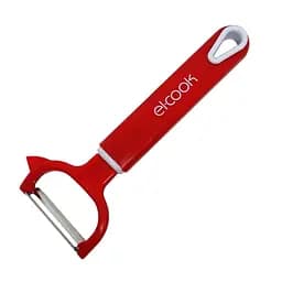 Ніж економка овочечистка для тонкого чищення овочів та фруктів El-COOK 17 см, Kitchen Master Червоний 85714